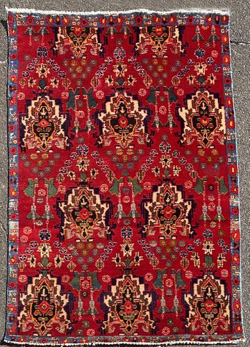 PERSIAN RUGred field with blue 38265d