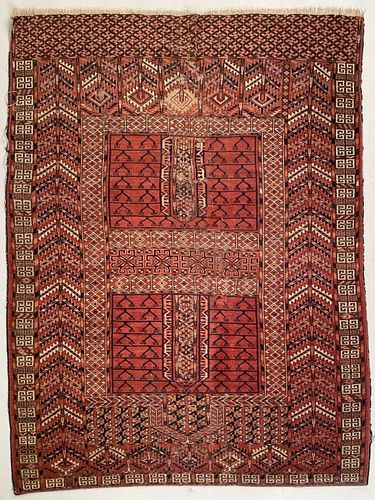 TURKOMAN RUG4' 1/2" wide, 5' 6"