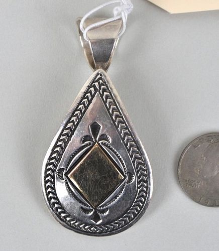 NATIVE AMERICAN STERLING PENDANT,