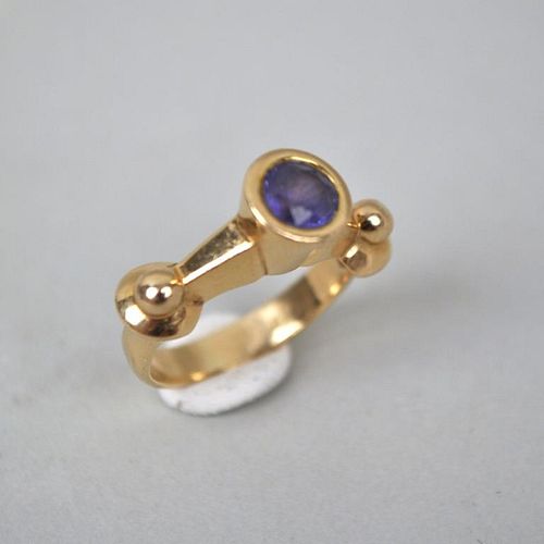 14K GOLD ETRUSCAN STYLE PURPLE