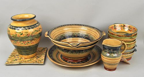 GROUP ELEVEN ASSORTED MAJOLICA 3826f0