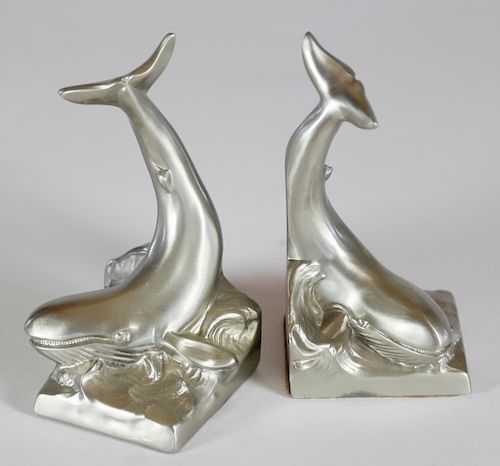 PAIR OF "P.M. CRAFTSMAN" WHALE