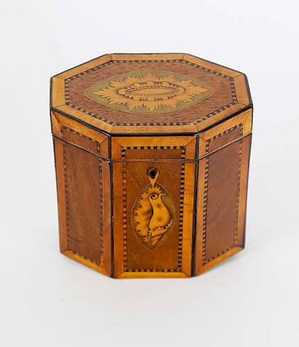 ENGLISH REGENCY INLAID OCTAGONAL 38003a