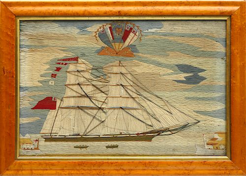 BRITISH SAILOR'S WOOLWORK OF THE