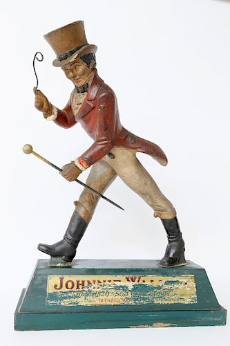 JOHNNIE WALKER CARVED AND PAINTED ADVERTISING