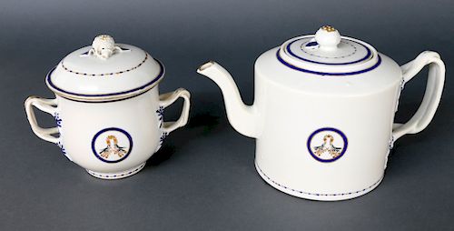 THREE PIECE CHINESE EXPORT ARMORIAL