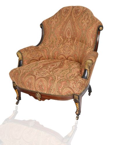 A POTTIER AND STYMUS STYLE UPHOLSTERED