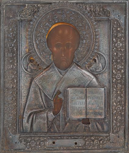 19TH CENTURY RUSSIAN ICON OF ST.