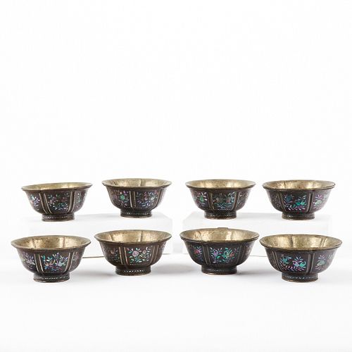 SET OF 8 CHINESE MOTHER OF PEARL