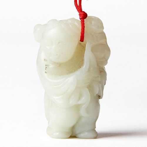 CHINESE JADE CARVING YOUNG GIRL