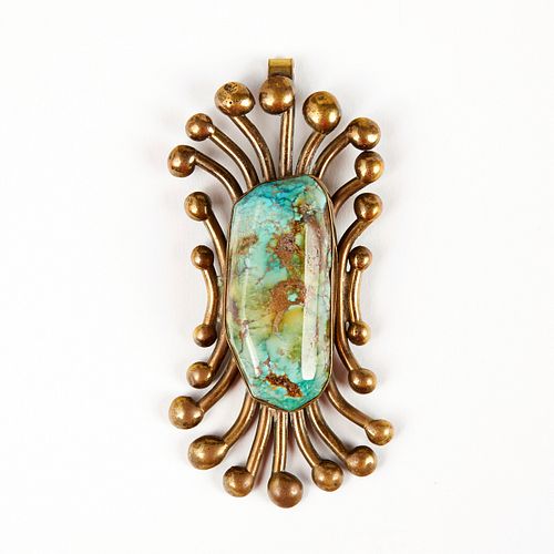 20TH C AGRELLA BRONZE AND TURQUOISE 380224