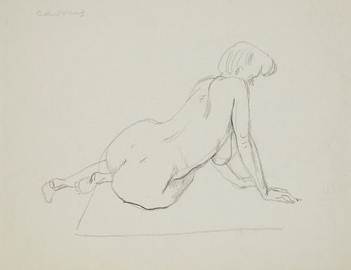 PAUL CADMUS FEMALE NUDE DRAWING