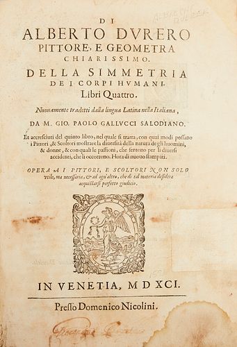 ALBRECHT DURER "DELLA SIMMETRIA