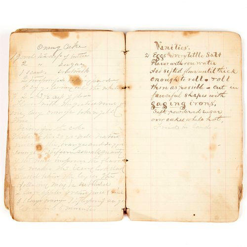 LATE 19TH C. RECIPE COOK BOOKA