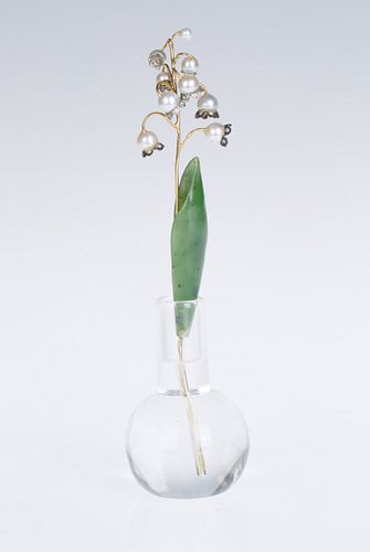 A FABERGE STYLE LILY OF THE VALLEY  38031e