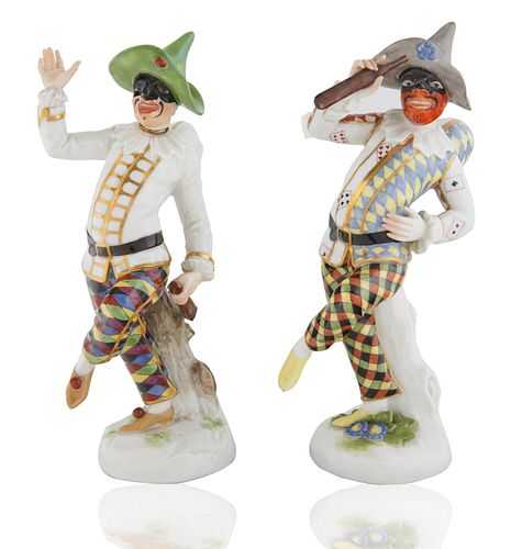 TWO MEISSEN FIGURES OF THE DANCING 380383