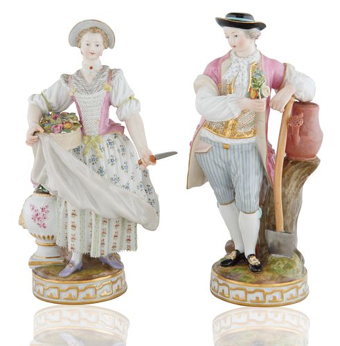 MEISSEN FIGURAL PORCELAIN PAIR 38038d