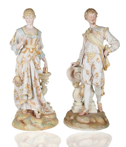 BISQUE RUDOLSTADT COUPLE each 38039b