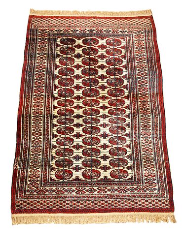 VINTAGE 6' X 4' HAND-KNOTTED BOKHARA