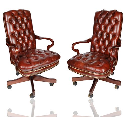 PAIR OF HIGH BACK EXECUTIVE SWIVEL