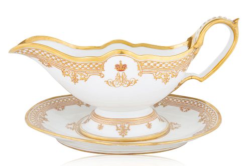 A RUSSIAN PORCELAIN SAUCER AND 380488