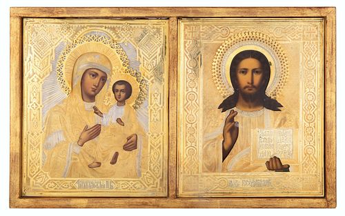 A PAIR OF RUSSIAN ICONS OF CHRIST 3804c7