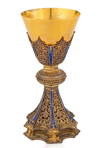 A METAL AND ENAMEL CHALICE CIRCA 3804d4