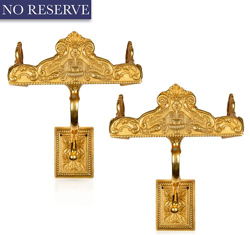 PAIR OF FRENCH ORMOLU SHELF SCONCES  3804f3