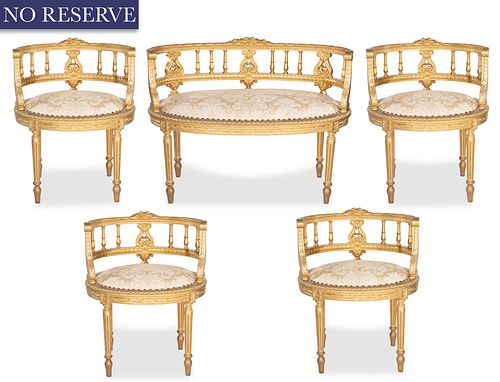 A NEOCLASSICAL CARVED GILT WOOD 380530