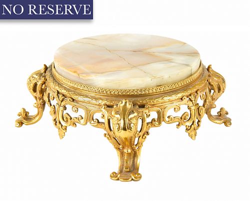 A FRENCH ONYX ORMOLU TABLE PLANT 380532