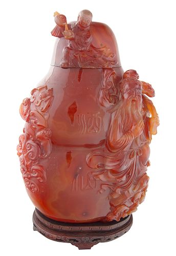 A FINE CHINESE CARNELIAN AGATE