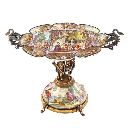 AN AUSTRIAN METAL AND ENAMEL SWEETMEATS 3806e0