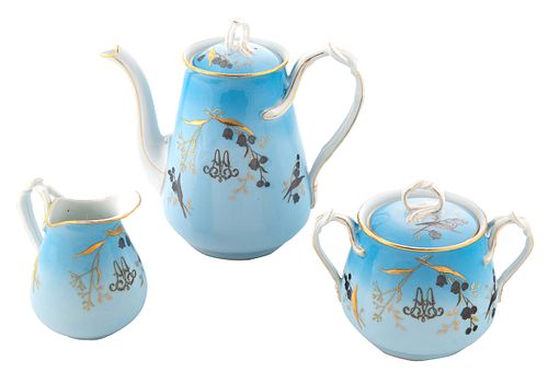 A RUSSIAN THREE PIECE COFFEE PORCELAIN 3806da