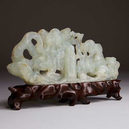 19TH C ANTIQUE CHINESE CARVED JADE 3808d4