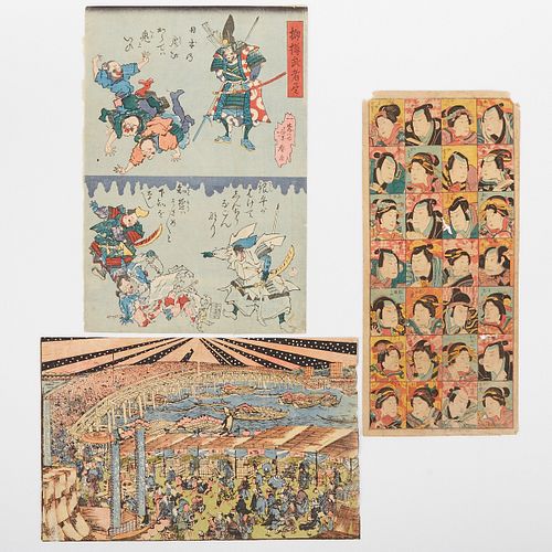 GRP 3 JAPANESE WOODBLOCK PRINTSGroup 380906