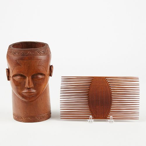 KUBA HEAD PALM WINE CUP + AFRICAN