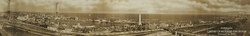 LARGE PANORAMIC VIEW OF 1933 CHICAGO