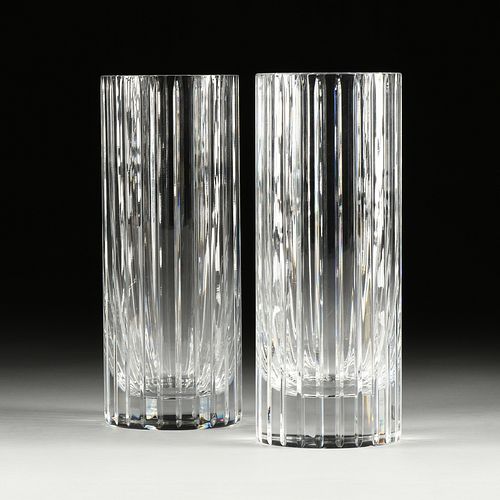 A PAIR OF BACCARAT LARGE "HARMONIE"