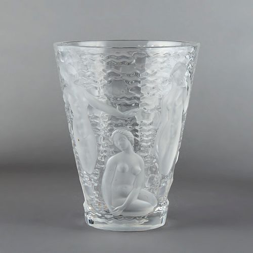 LALIQUE ODINES GLASS CRYSTAL VASELalique  380aa3