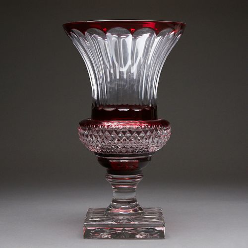 LARGE FABERGE CUT CRYSTAL VASEFaberge 380a9d