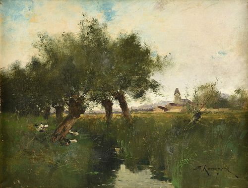 BARBIZON SCHOOL, A PAINTING, "DUCKS