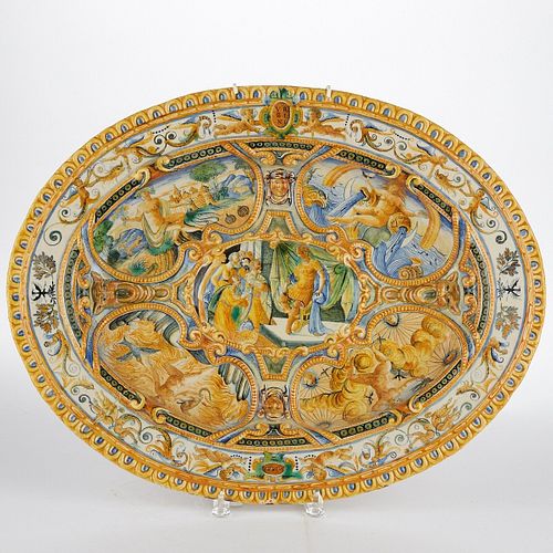 ITALIAN URBINO MAJOLICA PLATTERItalian 380ac6