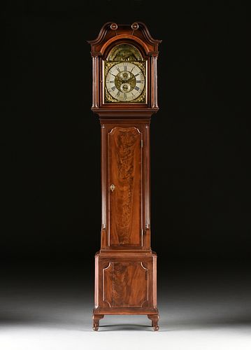 A GEORGE III FLAME MAHOGANY MOON