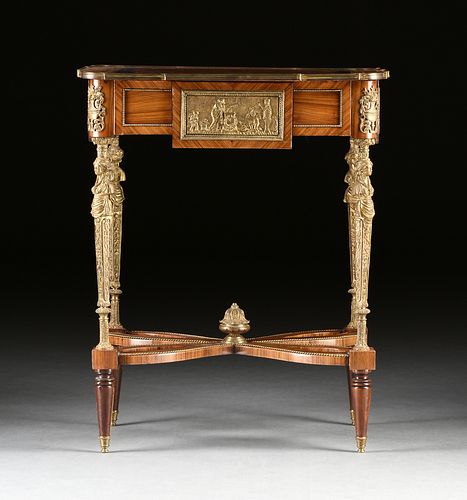 A LOUIS XVI REVIVAL STYLE BRONZE MOUNTED