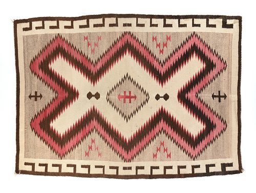 A DIN NAVAJO GANADO STYLE RUG 380cef