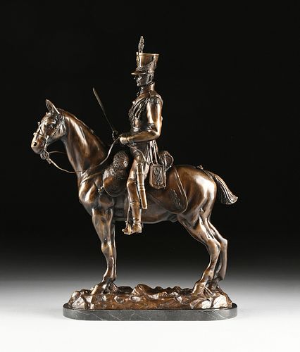 A MODERN BRONZE CLAD ENGLISH CAVALRY 380e57