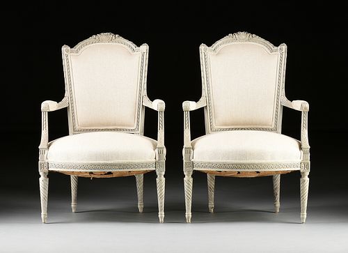 A PAIR OF LOUIS XVI STYLE GREY 380f33