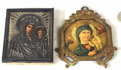 TWO SMALL ICONS OF MARYTwo small 3836c2