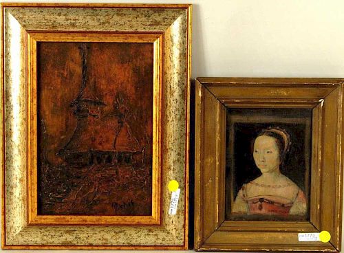 TWO SMALL FRAMED ARTWORKS, MARIS