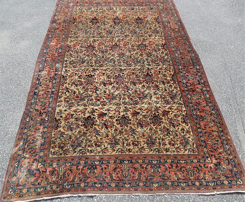 ANTIQUE IVORY SAROUK CARPET 8 X